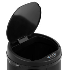 Trash bin Automatikus érintkezés tartályával és mozgásérzékelővel 30 cm 50 l fekete