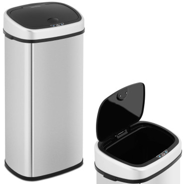 Skräpkorg Automatisk icke-kontakt Rektangulär med rörelsesensor 30 cm 68 l