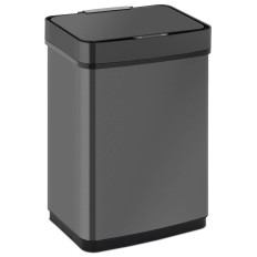 Trash basket Automatic non-contact rectangular with motion sensor 30 cm 50 l black