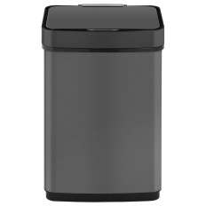 Cestino Cestino automatico non contatto rettangolare con sensore di movimento 30 cm 50 l nero