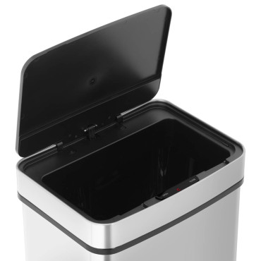 Skraldespand. Automatisk ikke-kontakt rektangulær med bevægelsesføler 30 cm 60 l