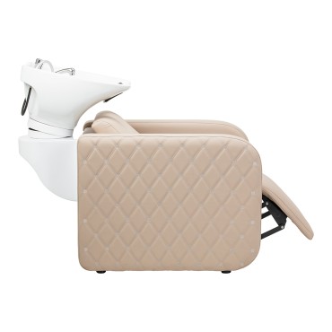 Elektrická kadernícka umývacia jednotka s masážnou funkciou Gabbiano Sylvia Plus béžová — bočný pohľad