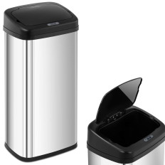 Trash bin. Automatic non-contact rectangular with motion sensor 30 cm 40 l