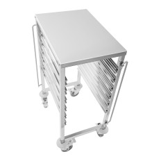 Gastronomic trolley with a shelf for transporting containers 6x GN1 / 1