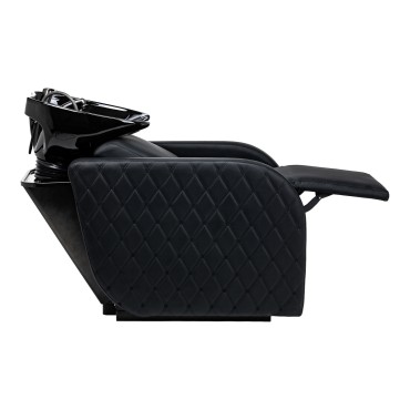 Electric hairdressing wash unit with massage function Gabbiano Ines black — side view