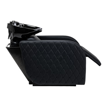 Electric hairdressing wash unit with massage function Gabbiano Ines black — side view
