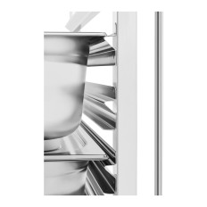 Carro gastronómico con un estante para transportar contenedores 6x GN1 / 1