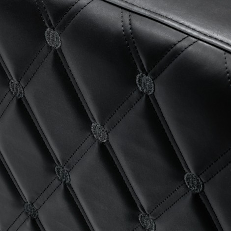 Electric hairdressing wash unit with massage function Gabbiano Ines black — close-up of the backrest