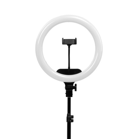 Lampe Anneau Lumineux 13" 36W LED avec trépied noir — vue de face