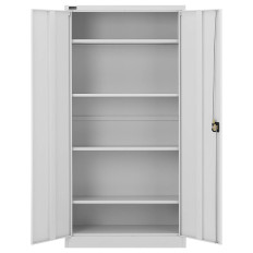 Kabinet od metala za dokumente 4 polica s buku vrata 180 cm Gray