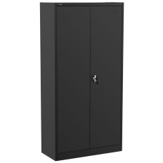 Kabinet za metalni ured za dokumente 4 polica s buku vrata 180 cm antracit