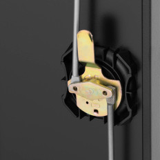 Armadio per ufficio in metallo per documenti 4 ripiani con ante rumore 180 cm antracite