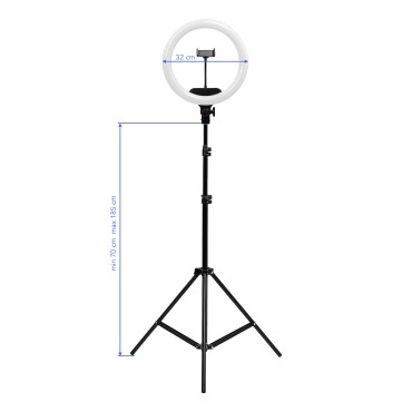 Lampe Anneau Lumineux 13" 36W LED avec trépied noir