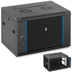 Garderobe Rack Installatie Server opknoping 19 '' 6U IP20 tot 60 kg 54x40x35 cm zwart