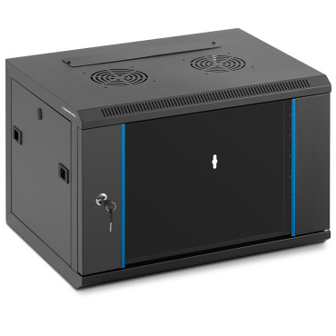 Servidor de instalação do rack de guarda-roupa pendurado 19 '' 6u IP20 a 60 kg 54x40x35 cm preto