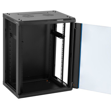 Garderobe Rack installationsserver Hängande 19 '' 15U IP20 till 60 kg 60x45x87 cm svart