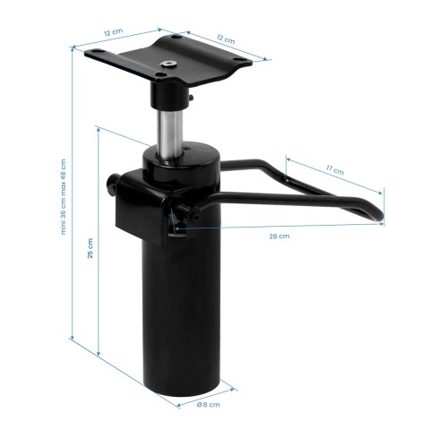 GABBIANO hydraulische actuator voor D-04 kappersstoel zwart