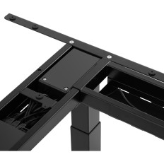 Ramram av hörnskrivbord med elektrisk höjdjustering 69-118 cm vinkel