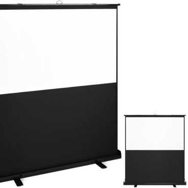 Pnevmatski talni projekcijski zaslon Portable Roll-up format 16: 9 80 ''