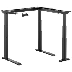 Cadre de bureau d'angle avec réglage électrique de la hauteur de 60 à 125 cm ANGLE DROIT
