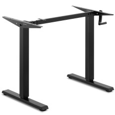 Frame van het bureauframe handmatig op een rakel van de hoogte 73-124 cm Max. 70 kg zwart