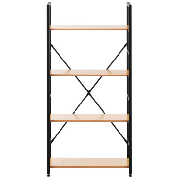 Decorações de estante com estrutura de aço loft industrial máx. 150 kg 4 prateleiras