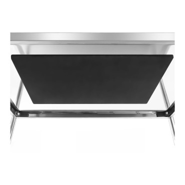 Um carrinho de garçom de aço inoxidável com trilhos - 2 prateleiras Royal Catering
