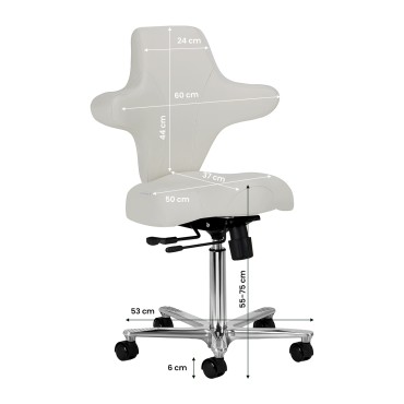 Silla de belleza Azzurro Special 152 gris — vista lateral