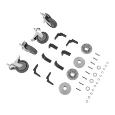 Um carrinho de garçom de aço inoxidável com trilhos - 2 prateleiras Royal Catering