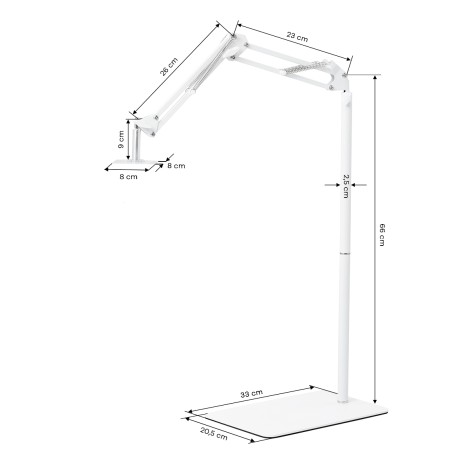 Support de lampe de pédicure GLOW blanc