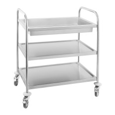 Stainless steel waiter stroller - 3 shelves Royal Catering
