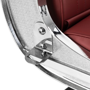 Gabbiano Visionerio+ borbélyszék piros krómozott vázzal — közeli kép az alapról