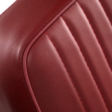 Gabbiano Visionerio+ parturin tuoli punainen kromikehys — lähikuva selkänojasta