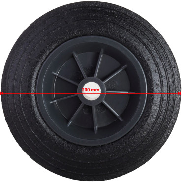 Roda de círculo para um cartucho de contêiner para lixo de borracha 200 mm