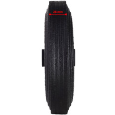 Kružite kotačić za spremnik spremnika za gumeni otpad. 200mm