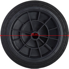 Rueda de círculo para una hebilla de contenedores para los residuos de goma. 300 mm