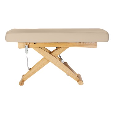 Sillón SPA Sillon Siesta beige con base marrón claro — vista lateral