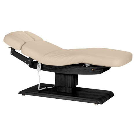 Sillón Relax SPA beige con base negra eléctrica — vista lateral