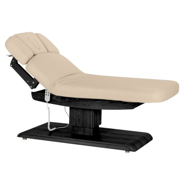 Espreguiçadeira SPA Sillon Relax bege com base preta — vista lateral