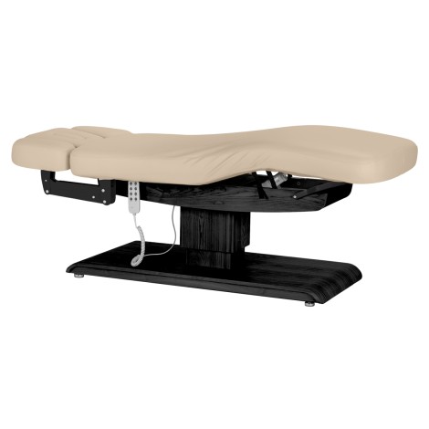 Sillon SPA Relax beige avec base noire électrique — vue latérale