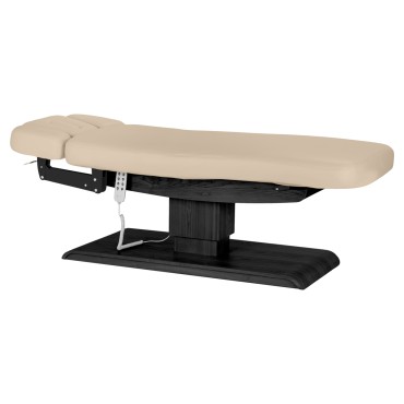 Sillón Relax SPA beige con base negra eléctrica — vista lateral