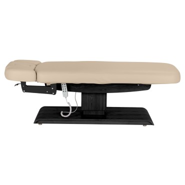 Poltrona SPA Sillon Relax beige con base nera — vista laterale
