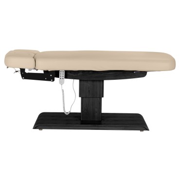 Poltrona SPA Sillon Relax beige con base nera — vista laterale