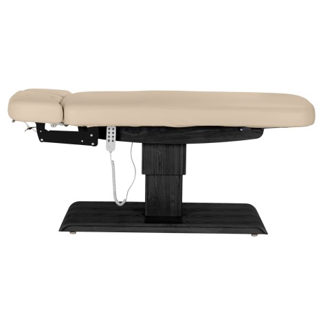 SPA-ligstoel Sillon Relax beige met zwarte basis — zijaanzicht