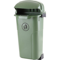Stedelijke straatbak op de post of stedelijke bin 50L Wall - Green