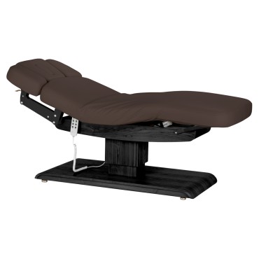 SILLON Relax Sillon SPA brun foncé avec base noire — vue latérale