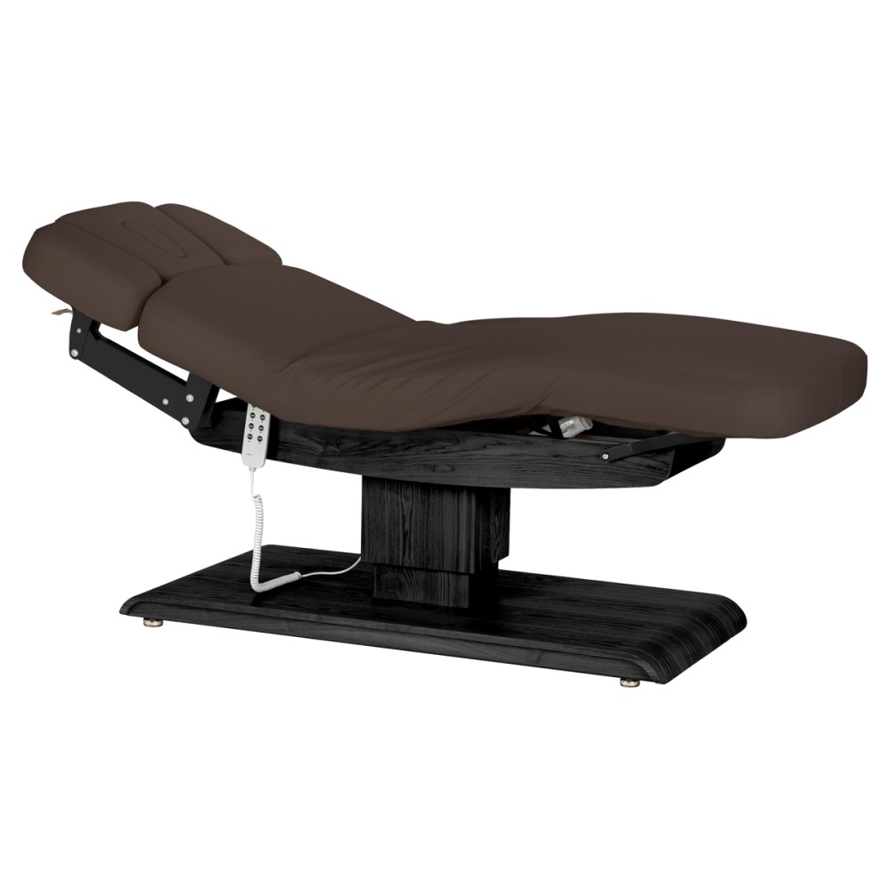 SPA nyugágy Sillon Relax sötétbarna fekete alappal — oldalnézet