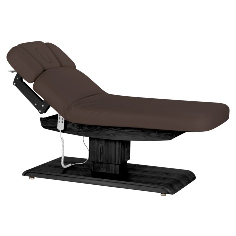 Poltrona SPA Relax Sillon marrone scuro con base nera — vista laterale