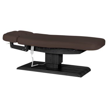 SILLON Relax Sillon SPA brun foncé avec base noire — vue latérale