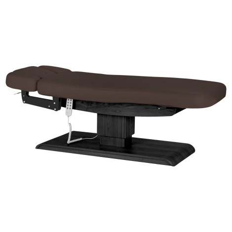 Poltrona SPA Relax Sillon marrone scuro con base nera — vista laterale